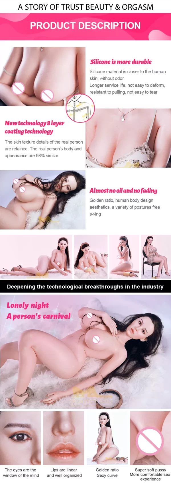 Best Customized real-doll-men-sex-doll big breast ass real life full body lifelike silicone sex dolls